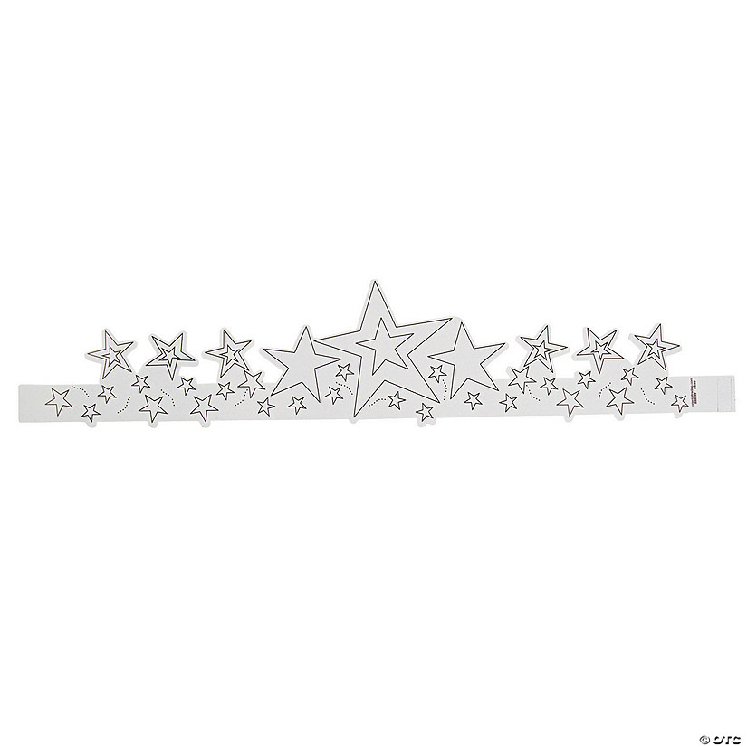 Color Your Own Patriotic Star Crowns - 12 Pc. Image