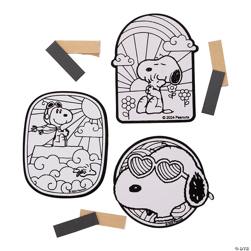Color Your Own Peanuts<sup>&#174;</sup> Snoopy Fuzzy Magnets - 12 Pc. Image