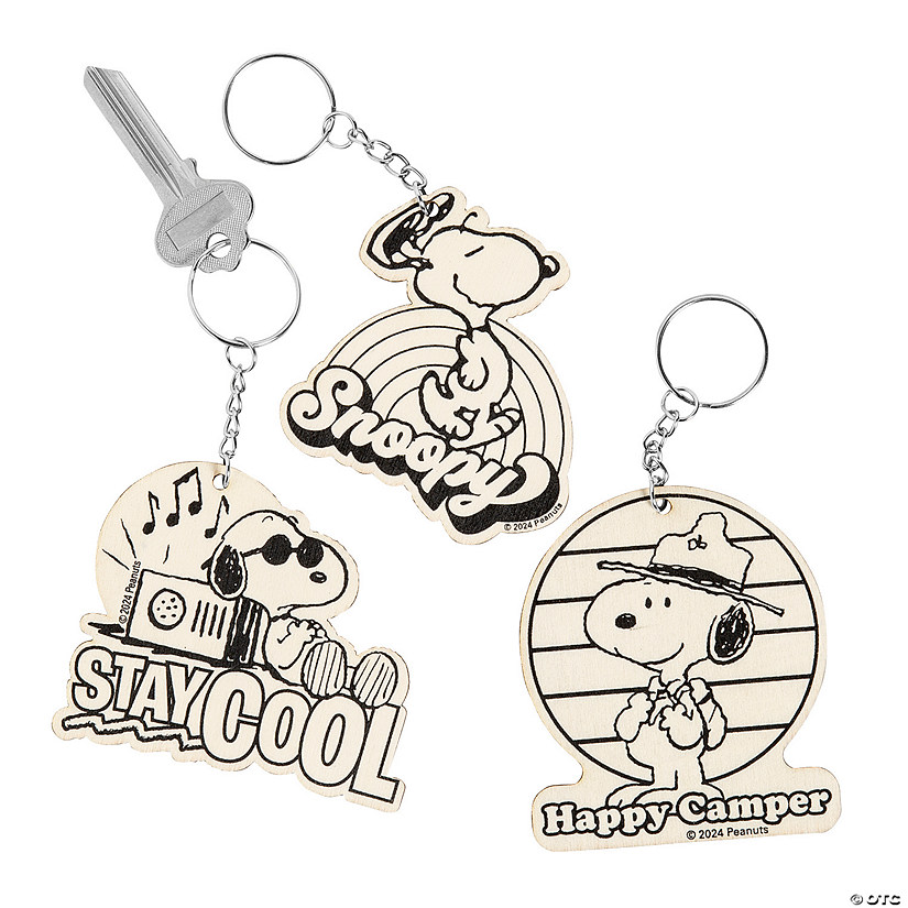 Color Your Own Peanuts<sup>&#174;</sup> Snoopy Keychains - 12 Pc. Image