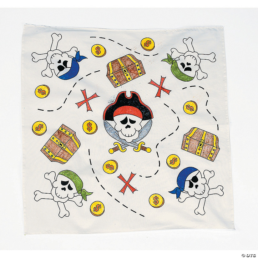 Color Your Own Pirate Bandanas - 12 Pc. Image