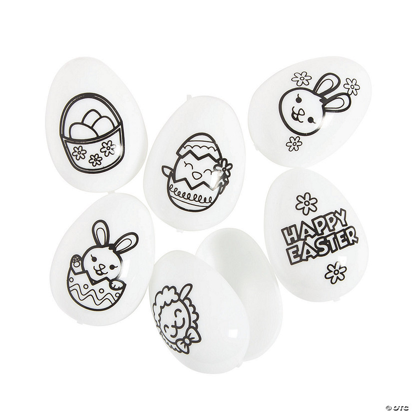 Color Your Own Plastic Easter Eggs - 72 Pc. Image