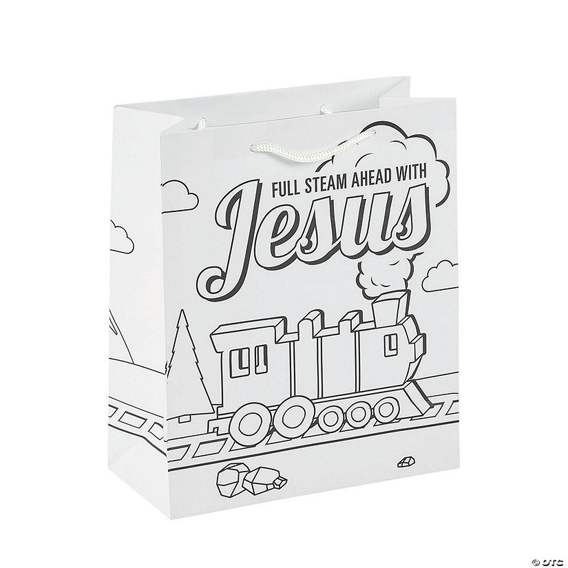Color Your Own Railroad VBS Medium Take Home Bags - 12 Pc. Image