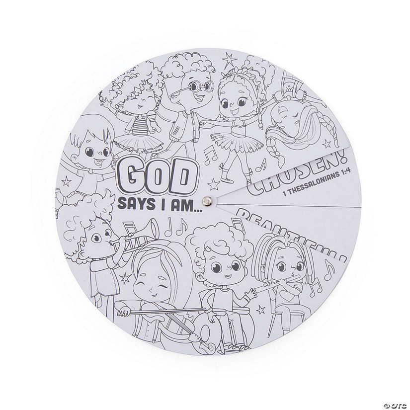 Color Your Own Religious Affirmation Wheels - 12 Pc. Image