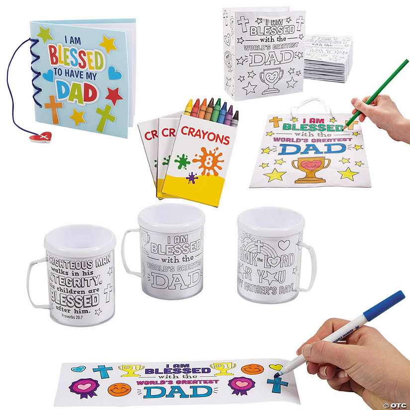 Color Your Own Religious Father&#8217;s Day Craft Assortment - Makes 48 Image