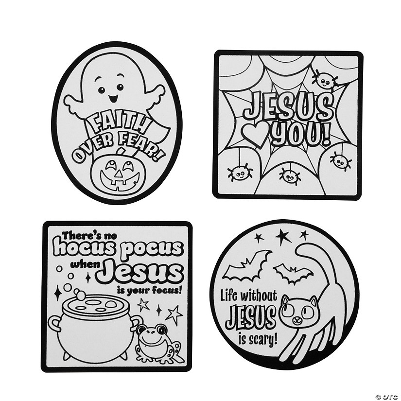 Color Your Own Religious Halloween Fuzzy Magnets - 12 Pc. Image