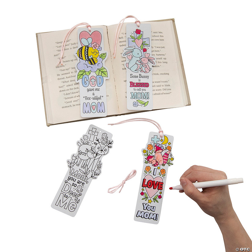 Color Your Own Religious Mother&#8217;s Day Bookmarks - 12 Pc. Image