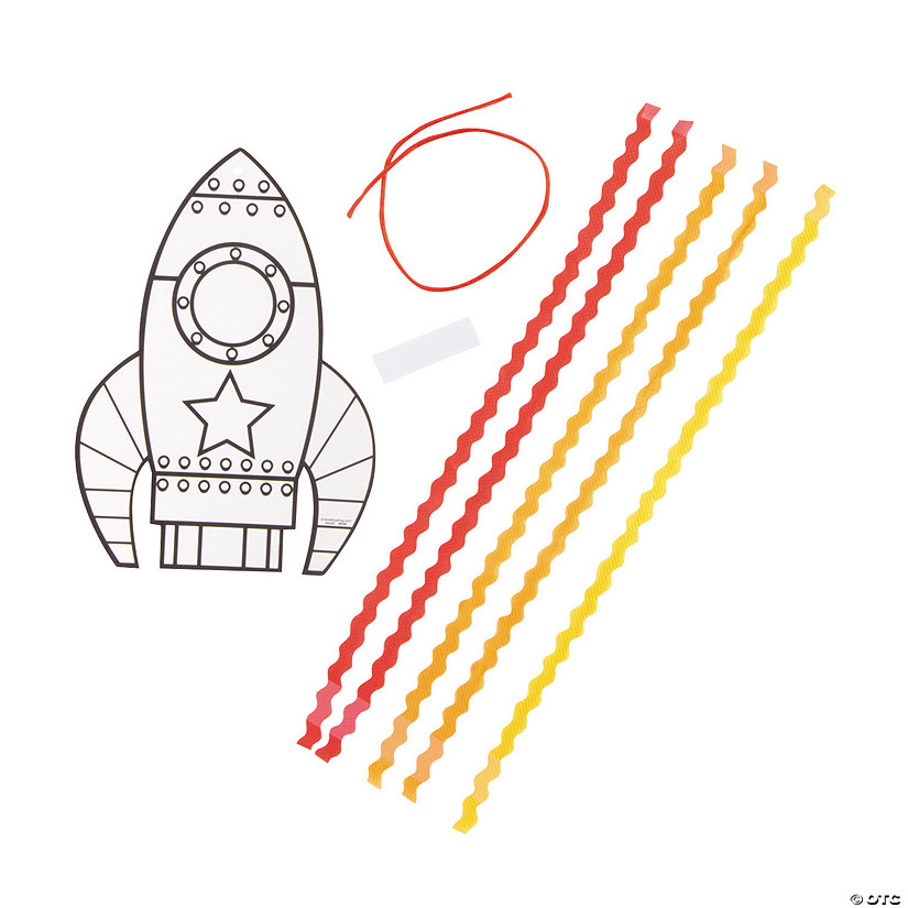 Color Your Own Rocket Craft Kit - Makes 12 Image