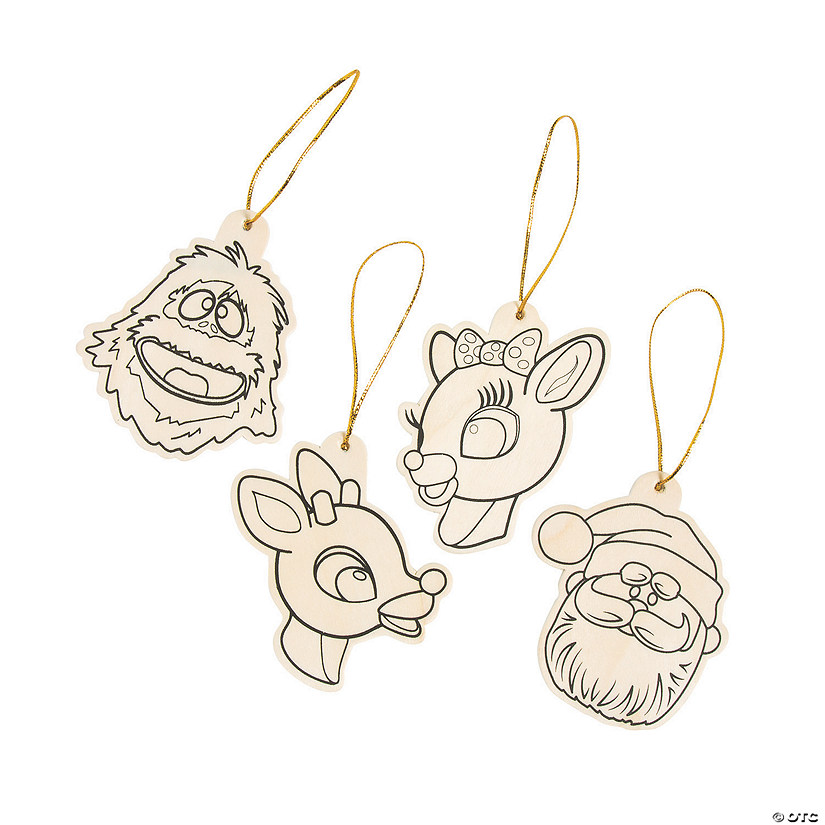 Color Your Own Rudolph the Red-Nosed Reindeer&#174; Ornaments - 12 Pc. Image