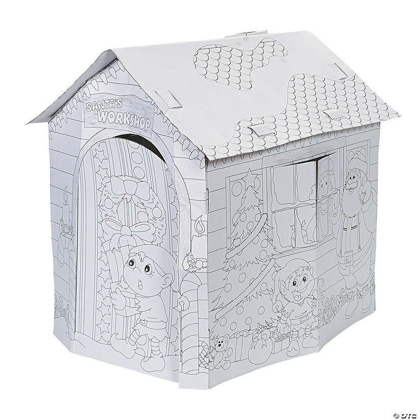 Color Your Own Santa&#8217;s Workshop Playhouse Image