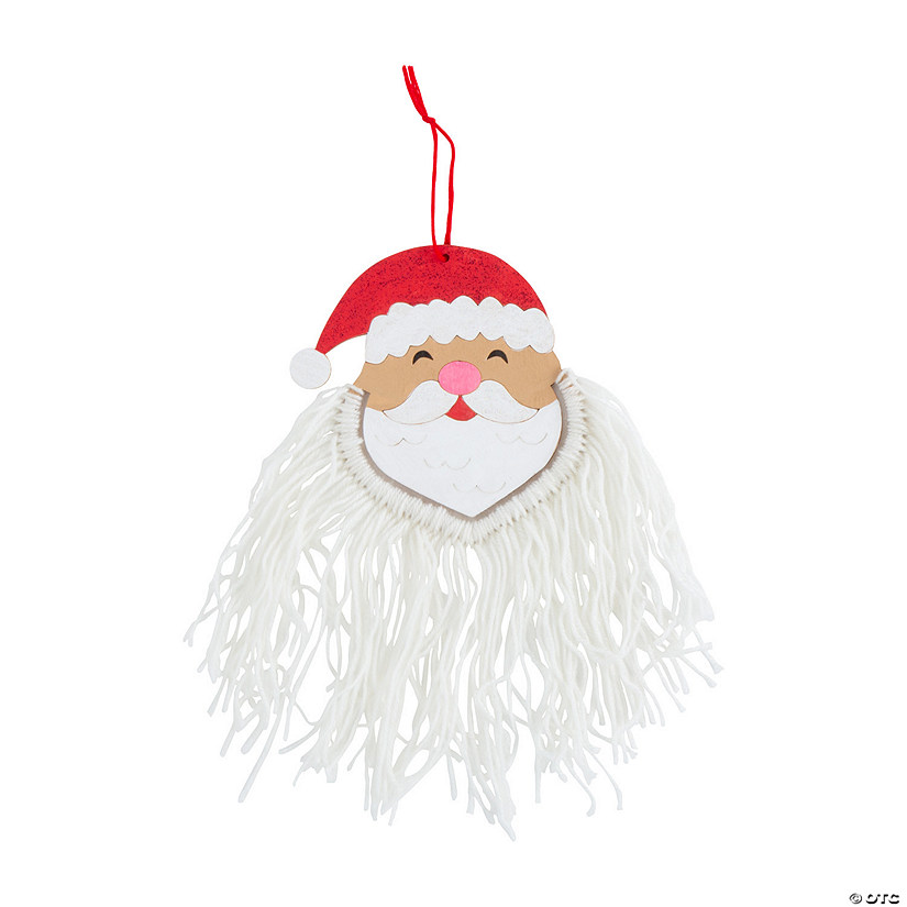 Color Your Own Santa with Beard Ornament Craft Kit - Makes 12 Image