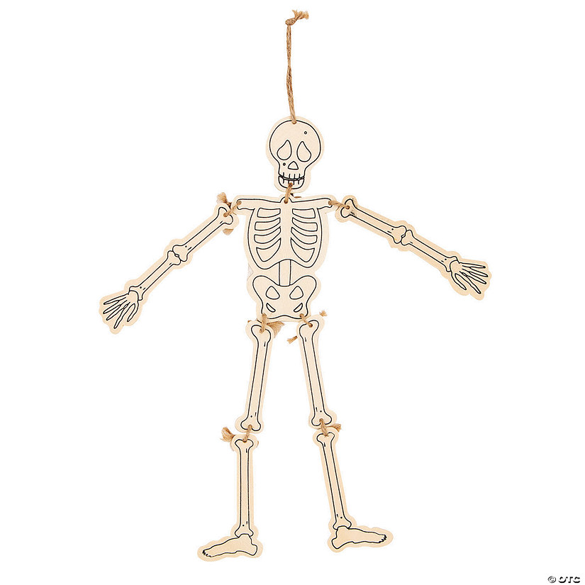Color Your Own Skeleton Hanging Decorations - 12 Pc. Image