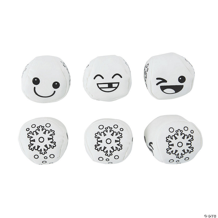 Color Your Own Snowball Kickballs - 12 Pc. Image