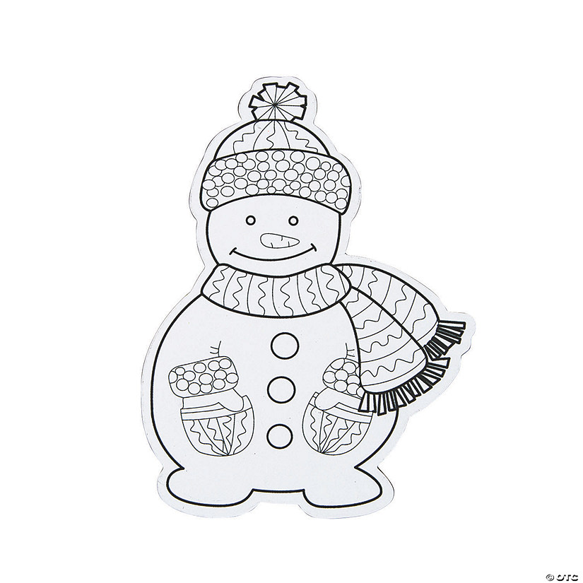 Color Your Own Snowman Magnets - 12 Pc. Image