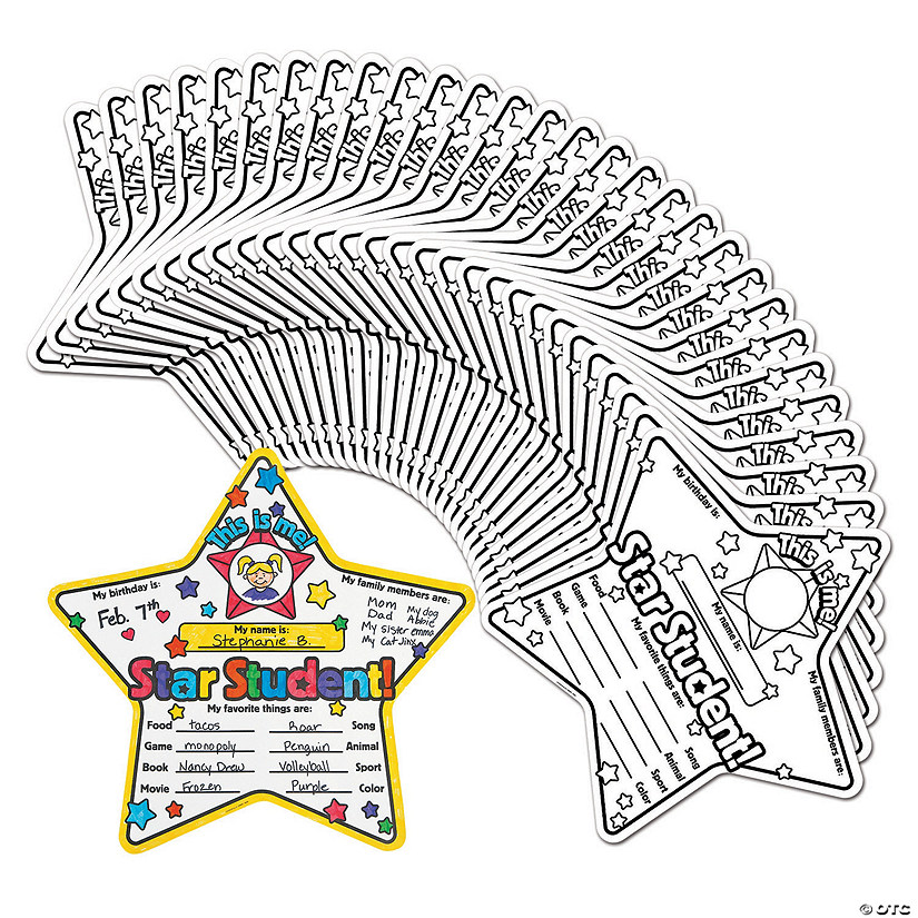 Color Your Own Star Student Posters - 30 Pc. Image