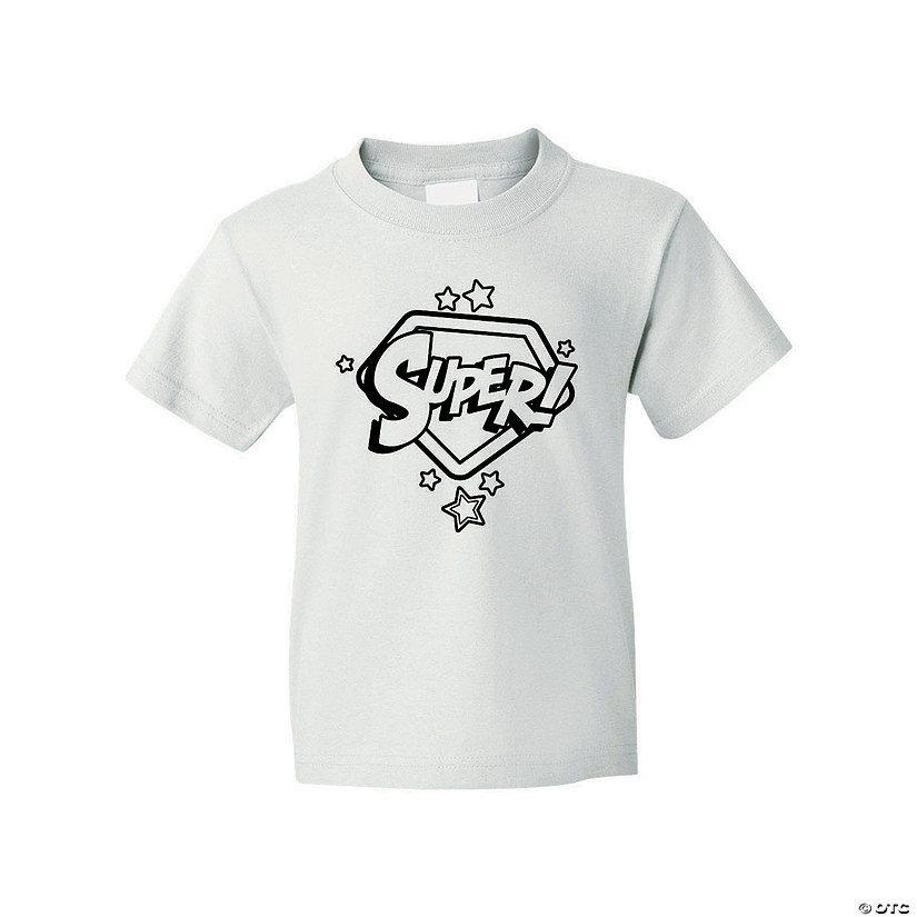 Color Your Own Superhero Youth T-Shirt Image