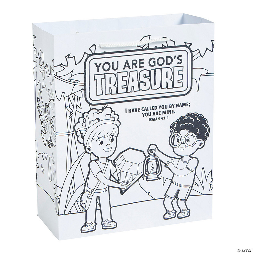 Color Your Own Treasure Hunt VBS Medium Take Home Bags - 12 Pc. Image