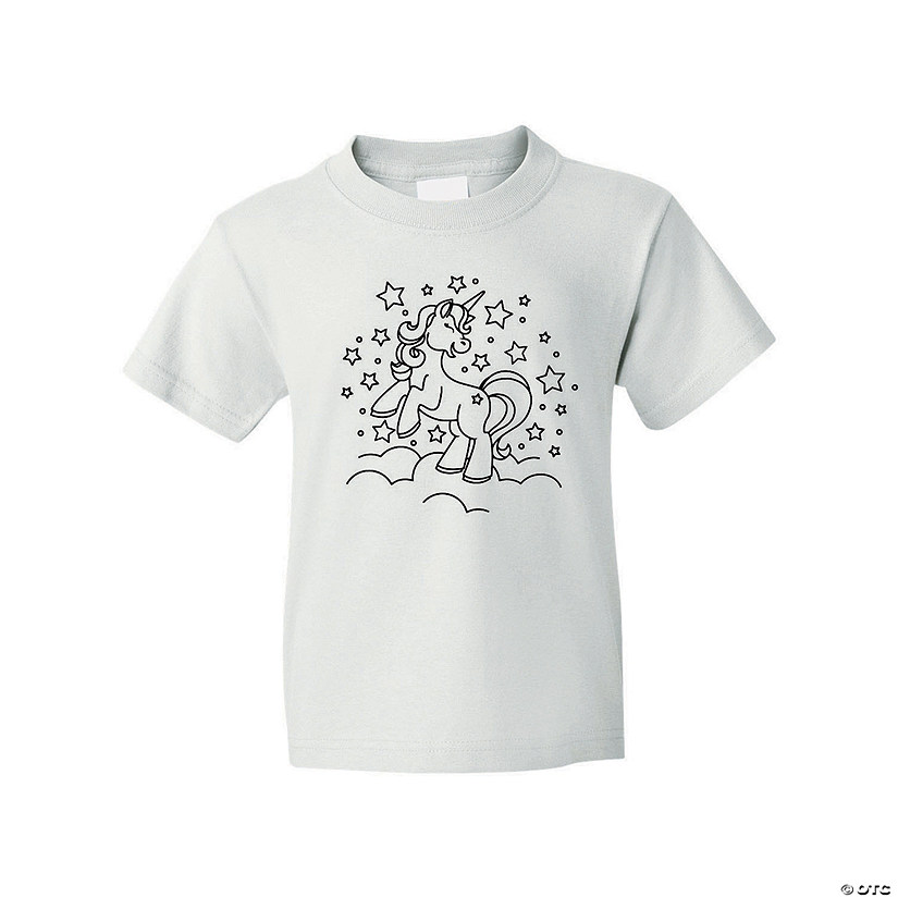 Color Your Own Unicorn Youth T-Shirt Image