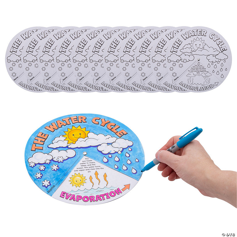 Color Your Own Water Cycle Wheels - 12 Pc. Image