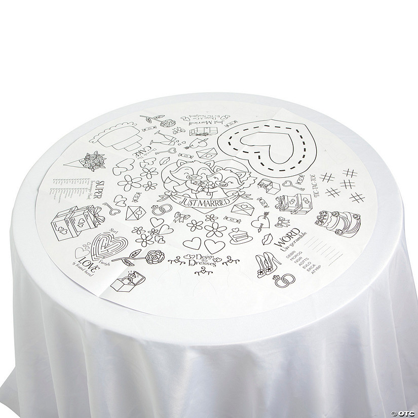 Color Your Own Wedding Circle Table Toppers - 3 Pc. Image