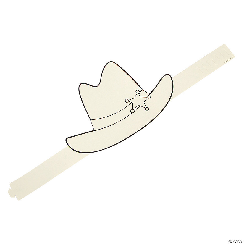 Color Your Own Western Hat Crowns - 12 Pc. Image