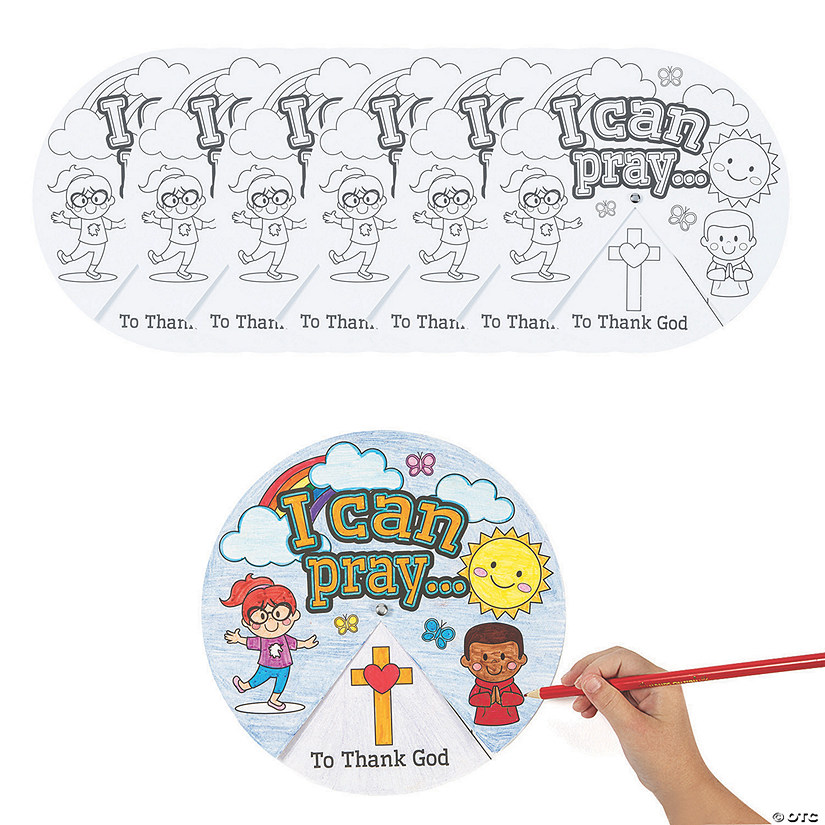 Color Your Own When Can I Pray Wheels - 6 Pc. Image