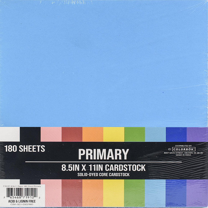 Colorbok Paper 8.5"X11" 180/Pkg-Primary Image