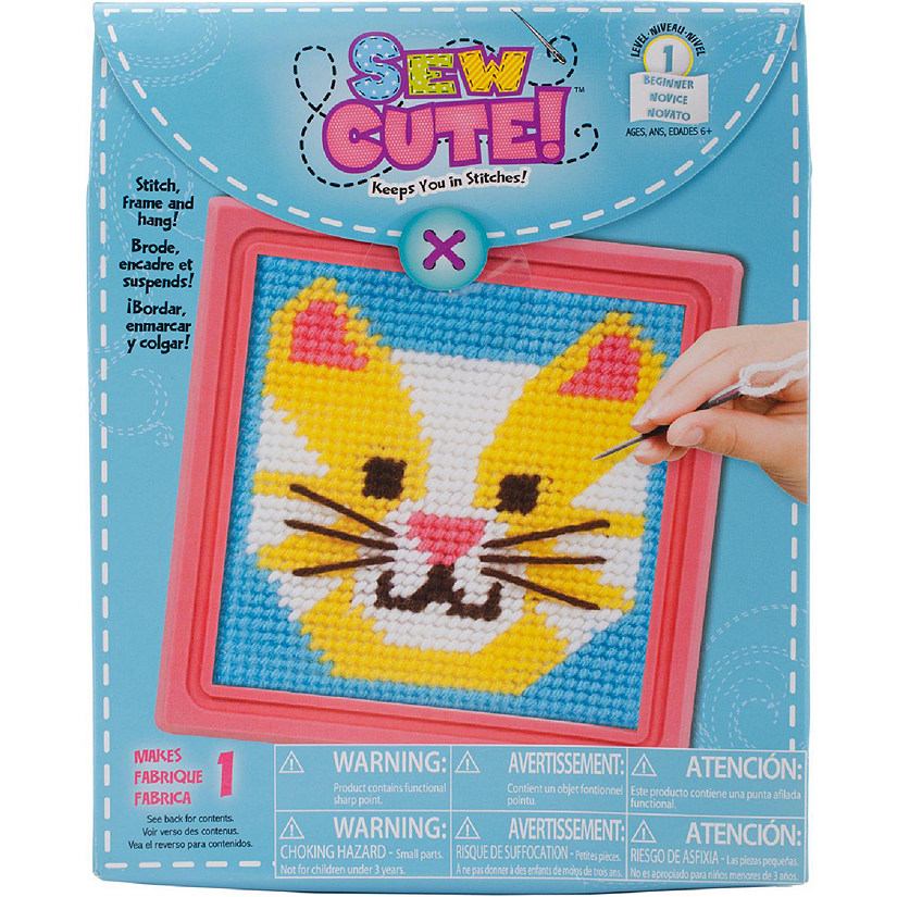 Colorbok Sew Cute! Needlepoint Kit-Cat Image