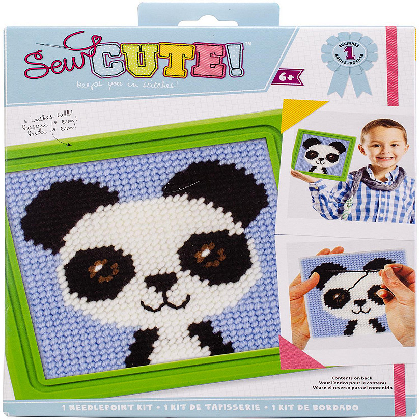 Colorbok Sew Cute! Needlepoint Kit-Paul Panda Image