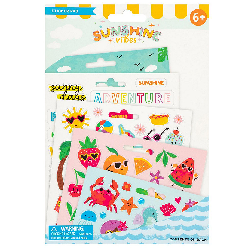 Colorbok Sunshine Vibes Sticker Pad-9 Sheets Image