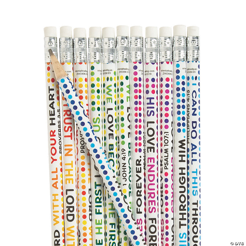 Colorful Bible Verse Pencils - 24 Pc. Image