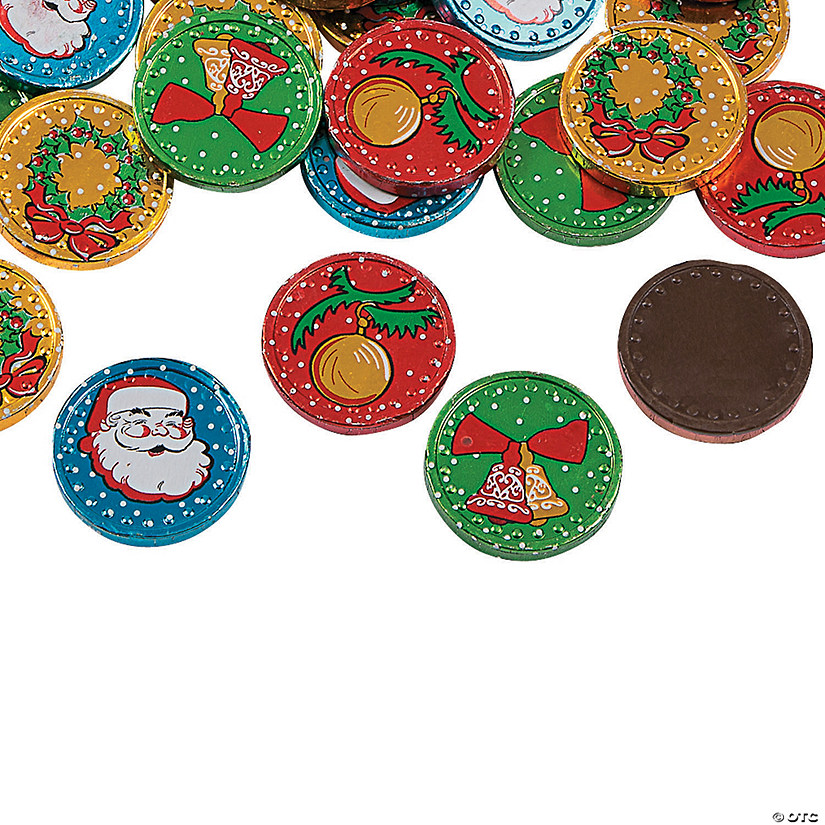 Colorful Christmas Chocolate Coins