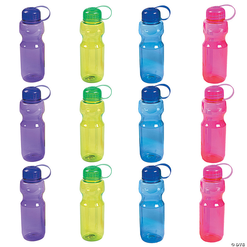 Colorful Contoured Plastic Water Bottles Oriental Trading