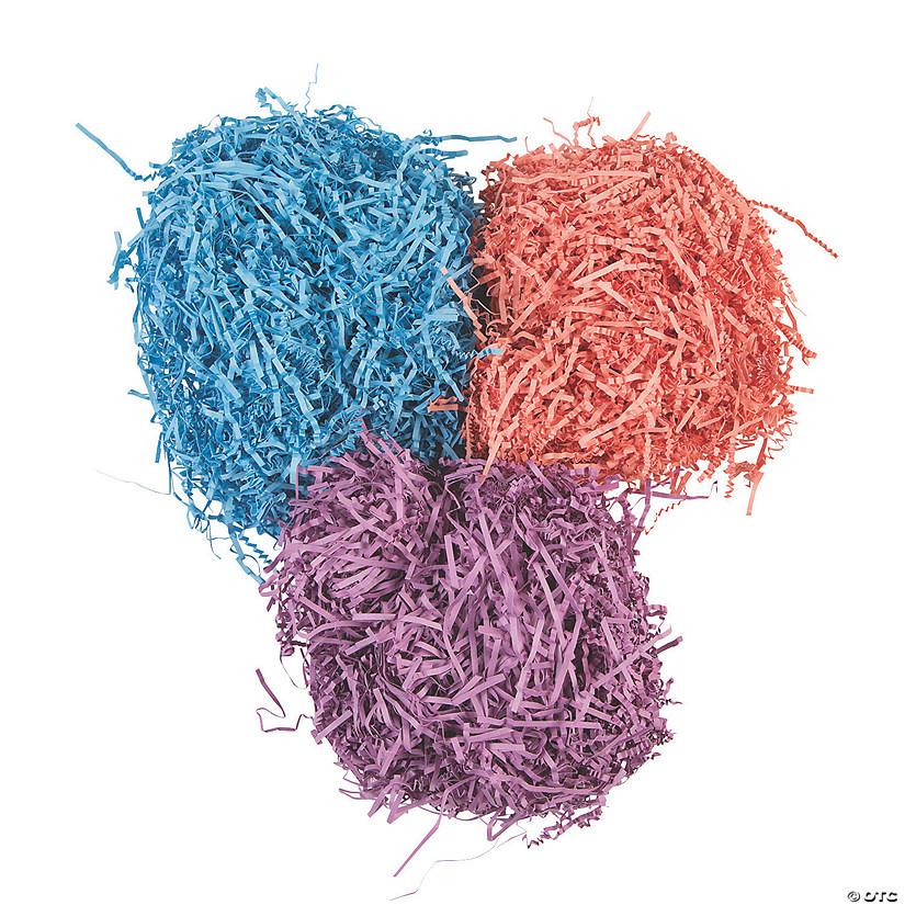Easter Multicolor Paper Grass - Party Supplies - 12 Pieces