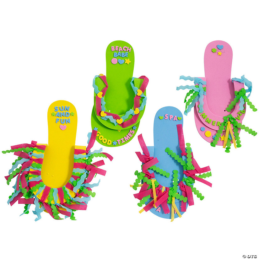 Colorful Flip-Flops Craft Kit - Makes 12 Image