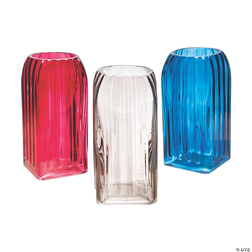 Colorful Glass Vases 3 Pc. Oriental Trading