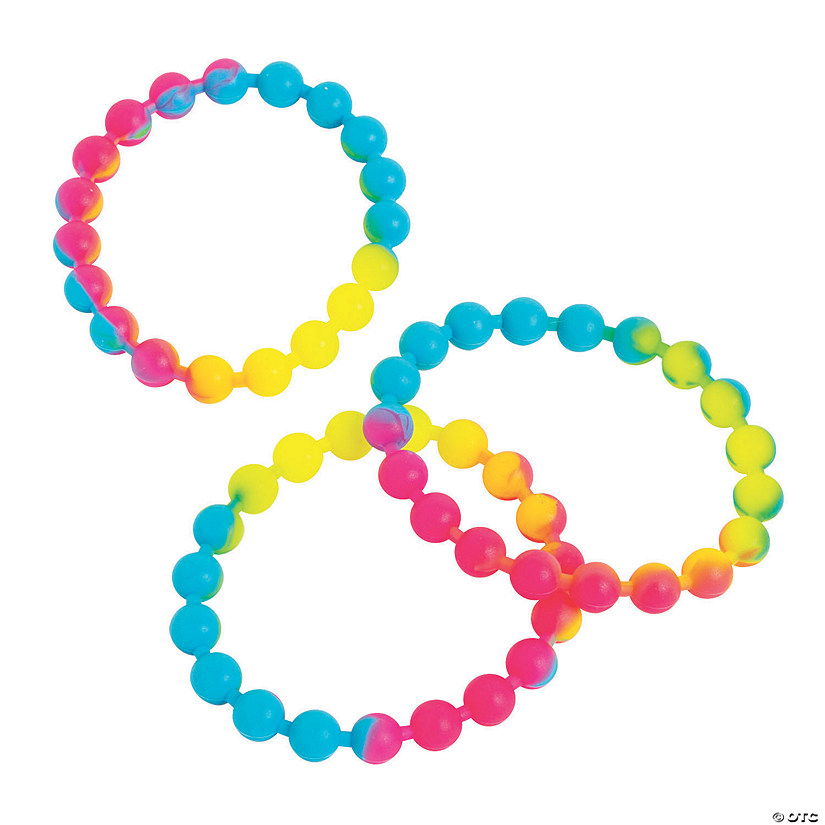 Colorful Rubber Beaded Bracelets Oriental Trading