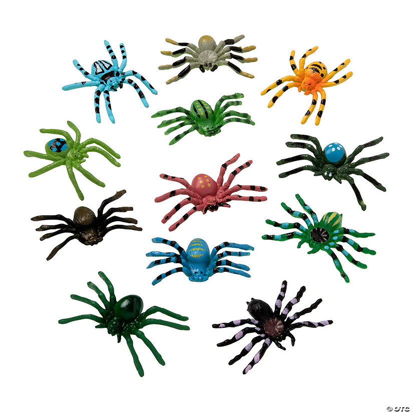 Colorful Spider Toys - 72 Pc. Image