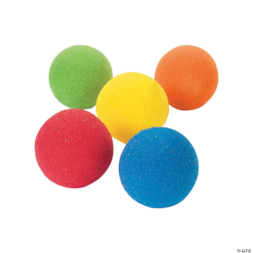 Colorful Sponge Ball Assortment - 12 Pc. Image