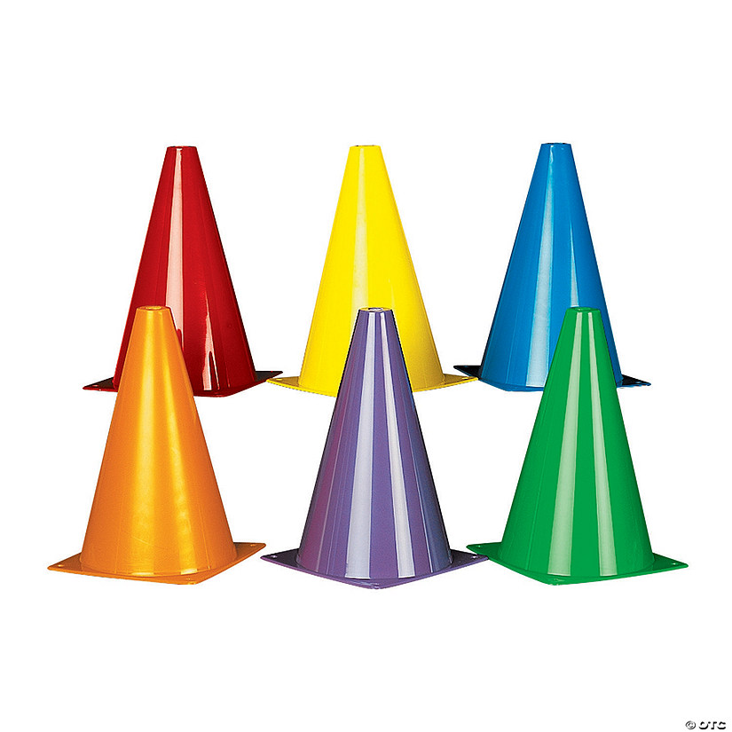 Colorful Traffic Cones - 12 Pc. Image