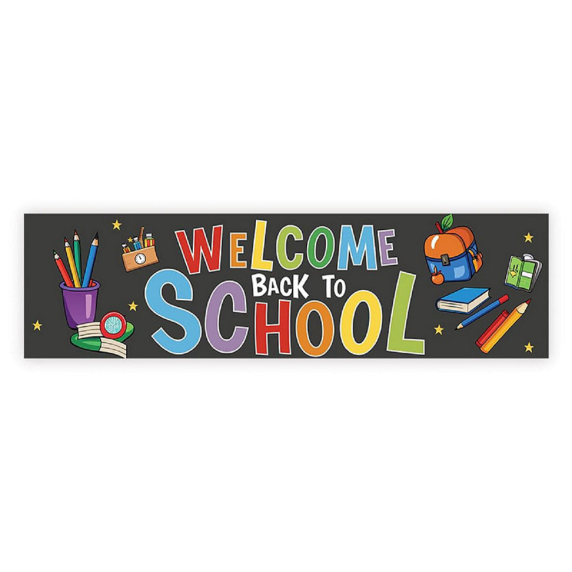 Colorful Welcome Back School - 13 x 48 Inch Image