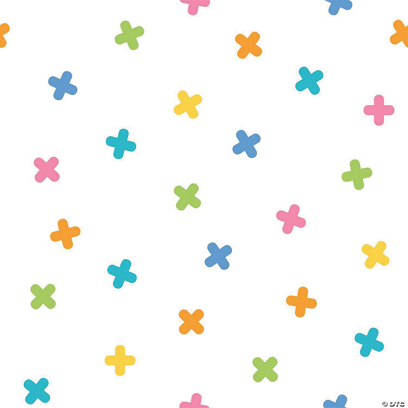 Colorful X Marks The Spot Peel & Stick Wallpaper Image