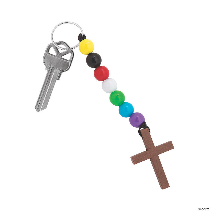 Colors of Faith Cross Keychain Craft Kit - Makes 12 Image