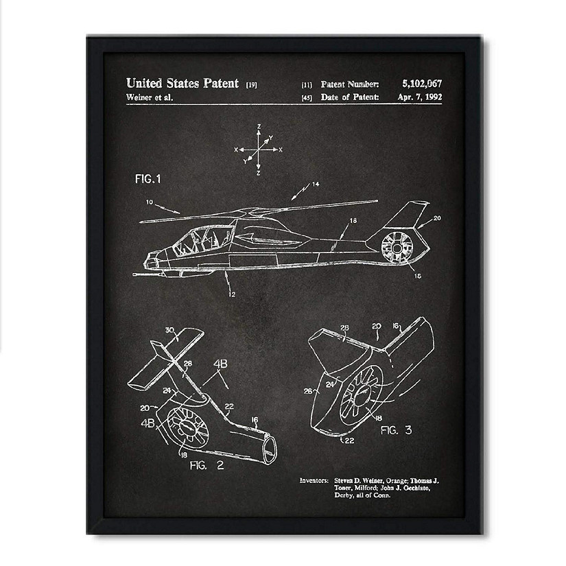 Comanche Helicopter Patent Art 8.5x11in Image