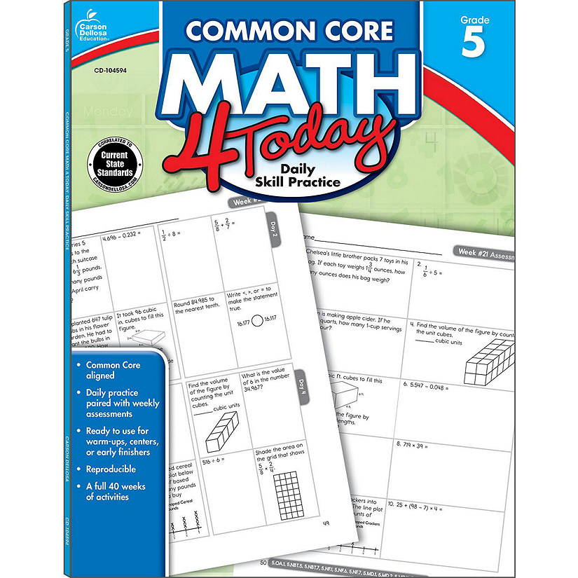 Common Core Math 4 Today, Grade 5 Image