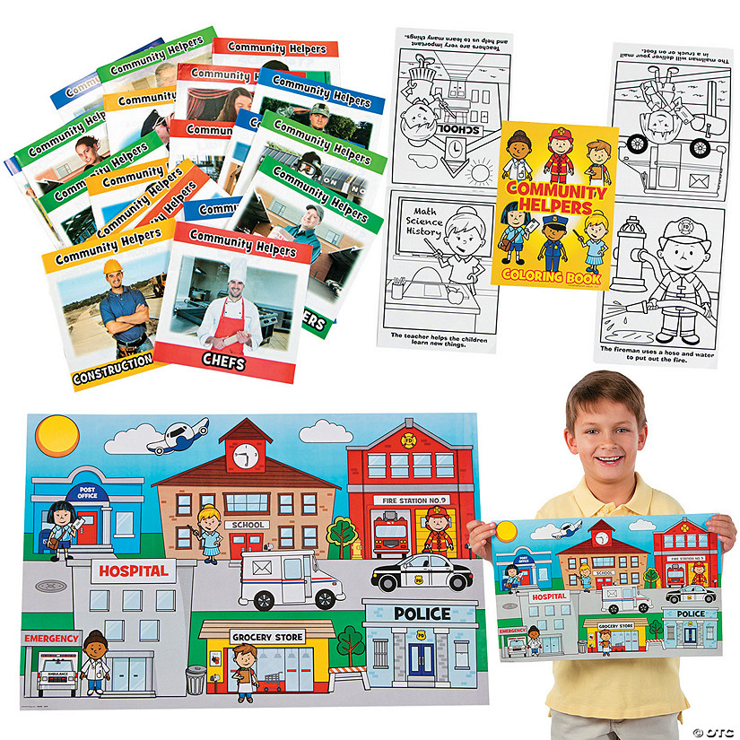 Community Helpers Activity & Educational Learning Kit for 24 Image