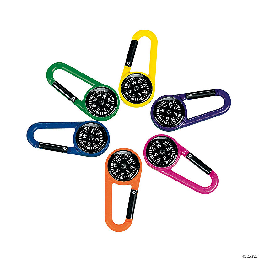 Compass Clip Keychains - 12 Pc. Image