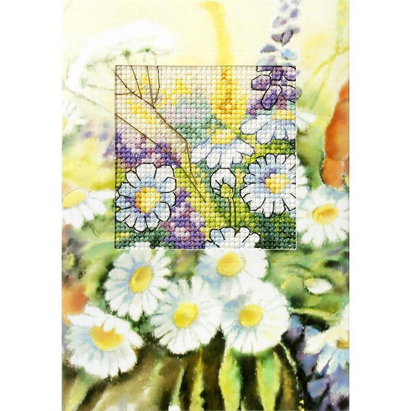 complete cross stitch kit - greetings card "Wild flowers" 6211 Image
