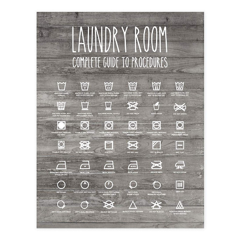 Complete Laundry Guide Sign 1Pk 8.5x11in Image
