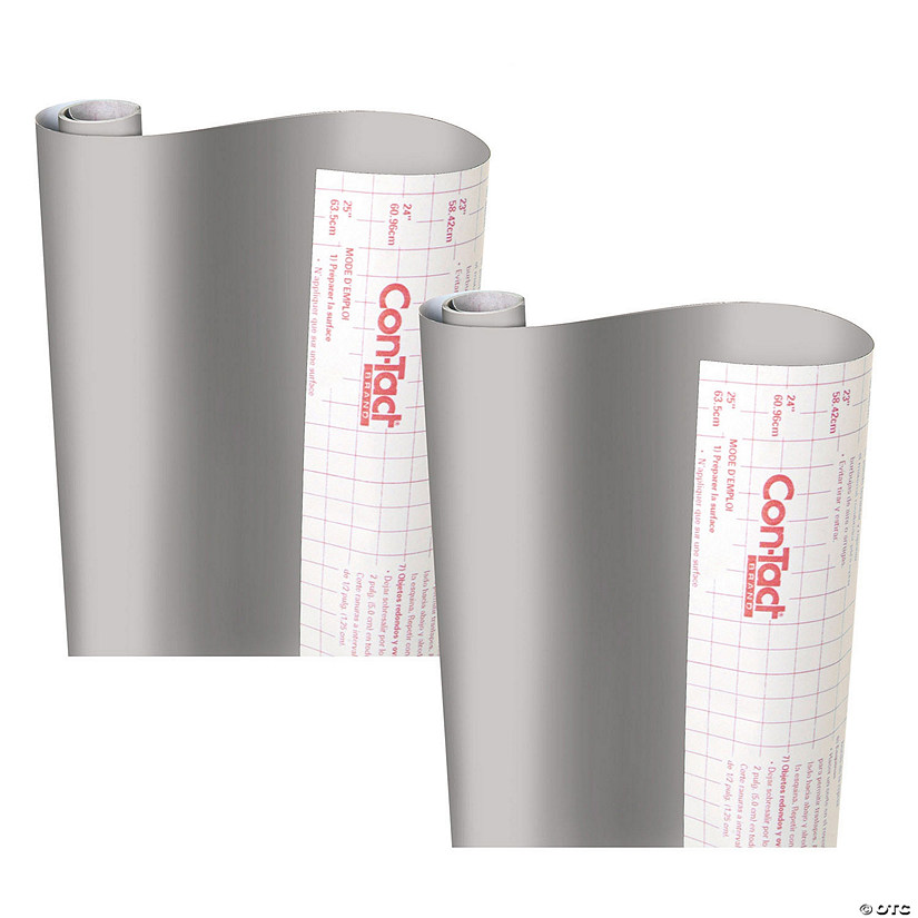 Con-Tact Brand Creative Covering Adhesive Covering, Slate Gray, 18" x 16 ft, Pack of 2 Image