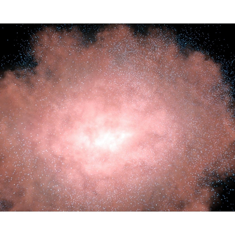 Concept of what a dusty and bright galaxy might look like close up if